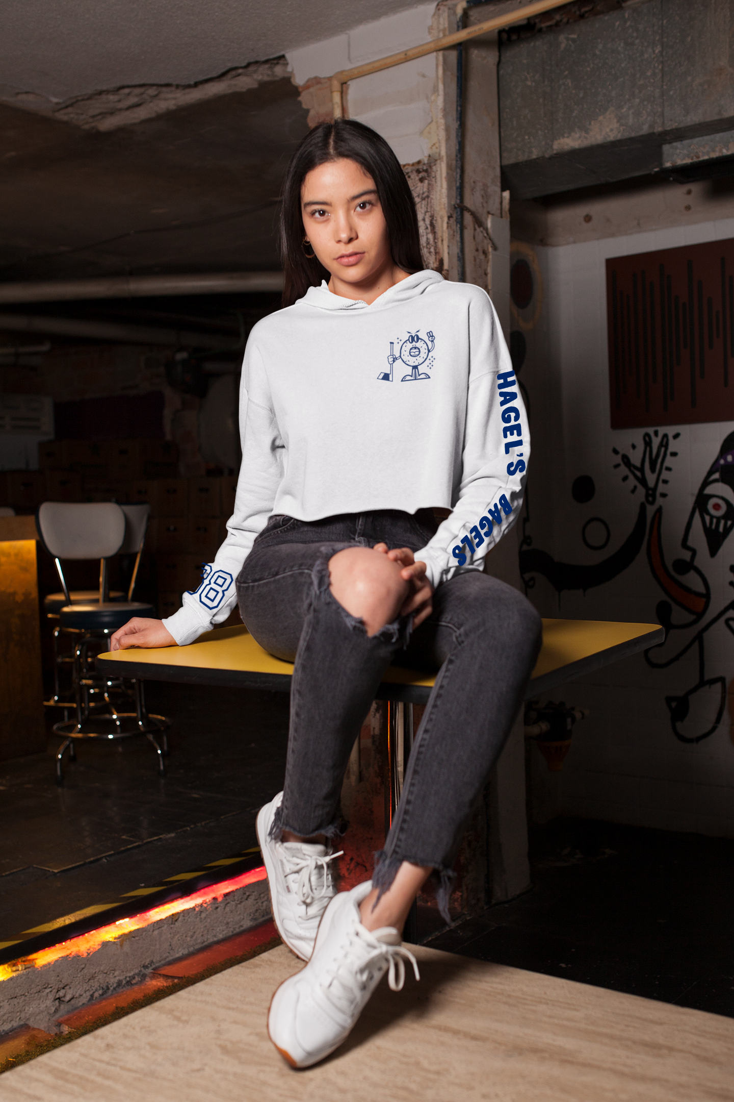 Hagel's Bagels Crop Hoodie