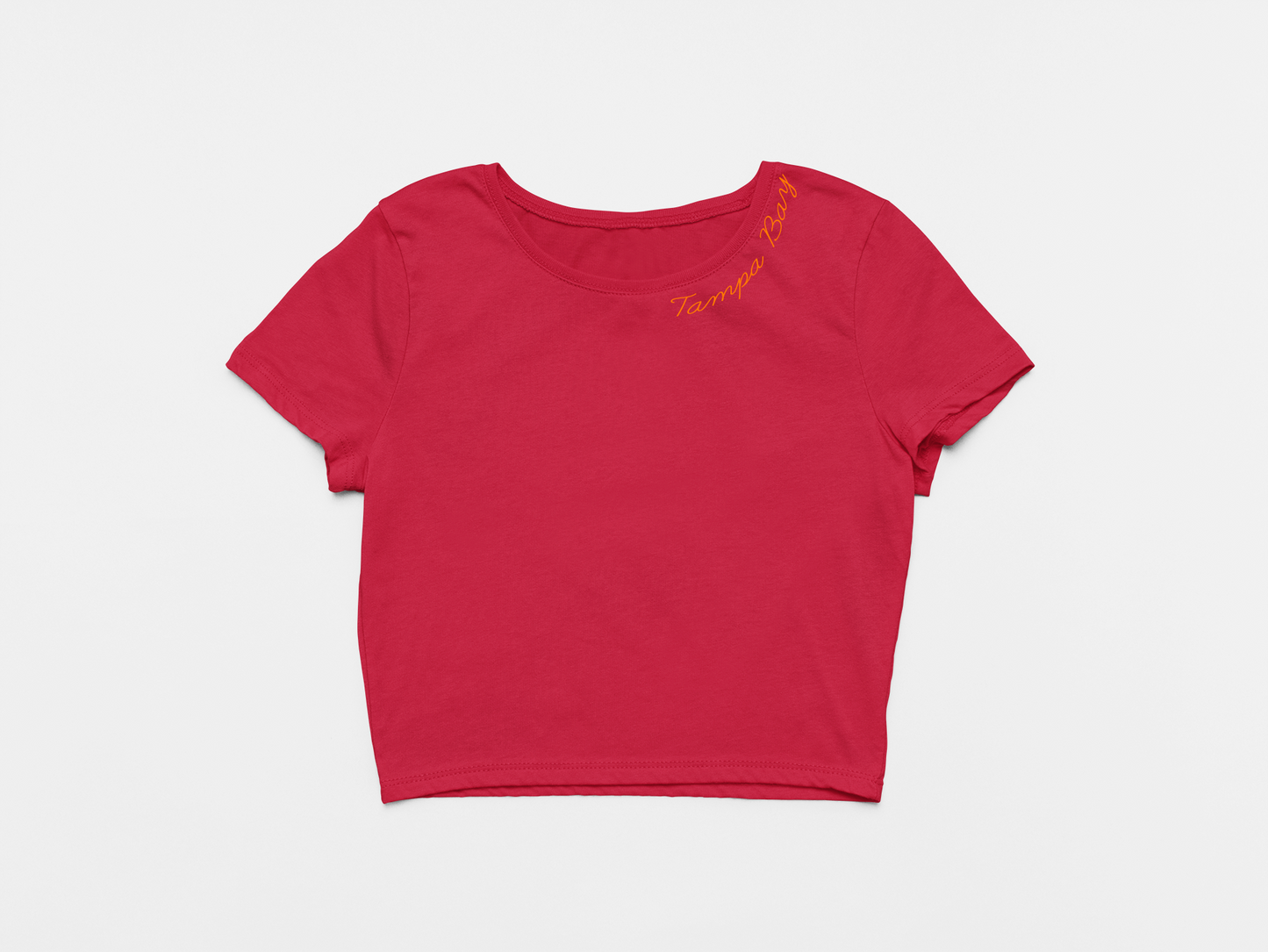 Tampa Bay Neckline - Women's Red Crop Top