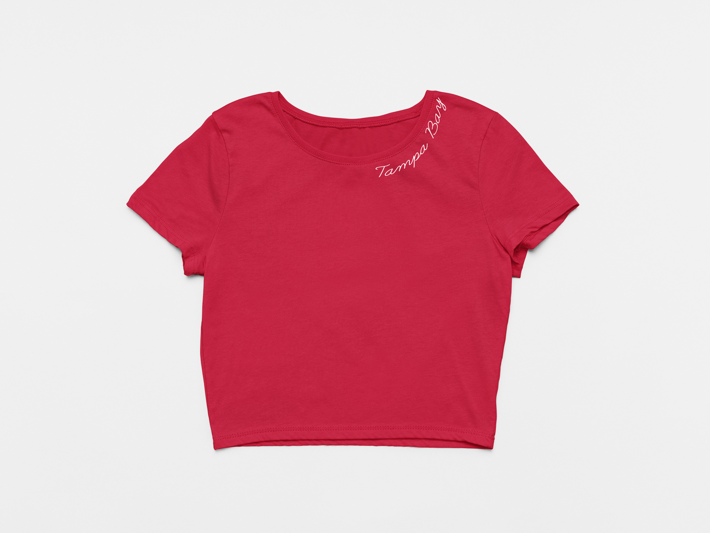 Tampa Bay Neckline - Women's Red Crop Top