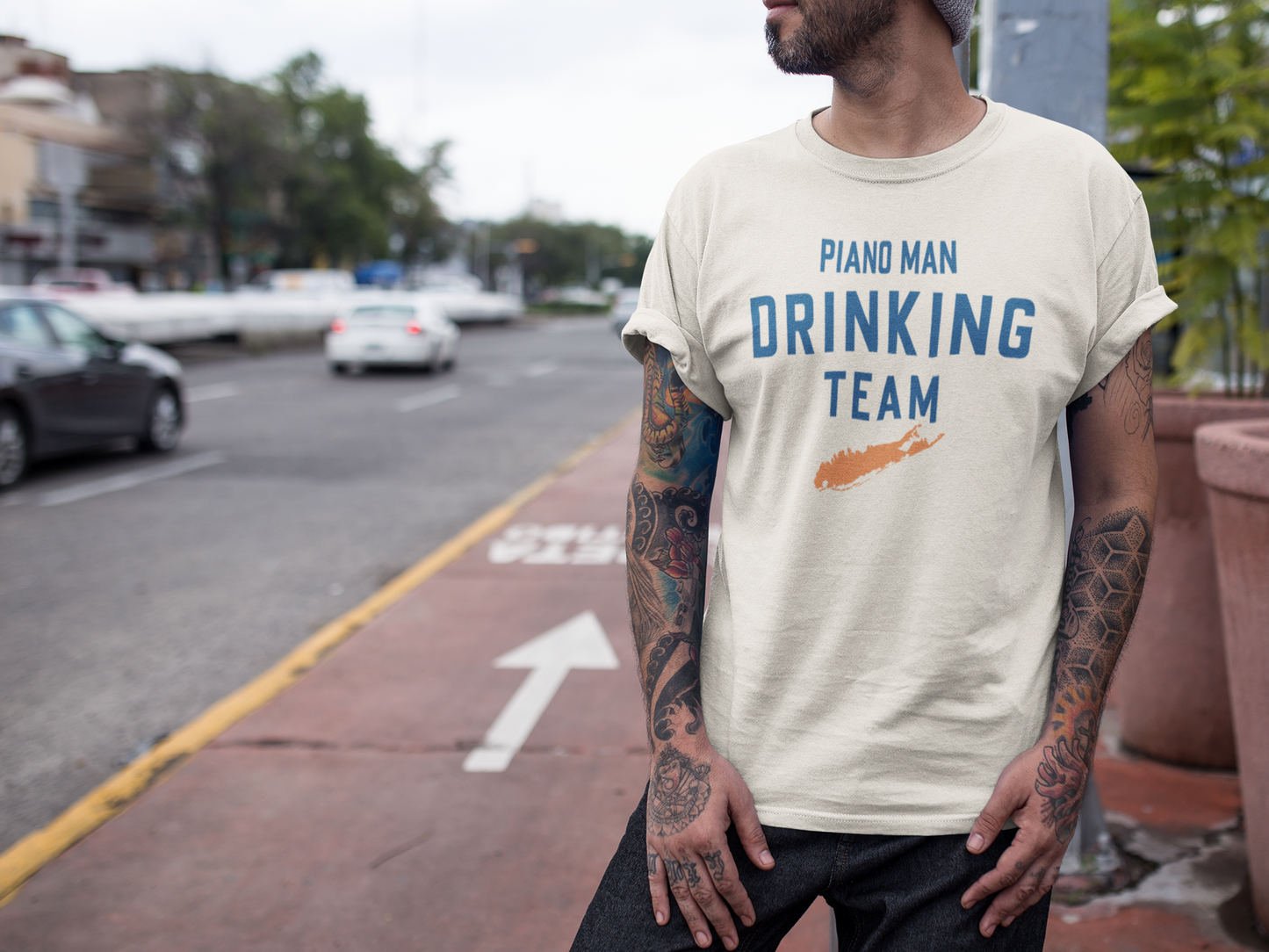 Piano Man Drinking Team Tee