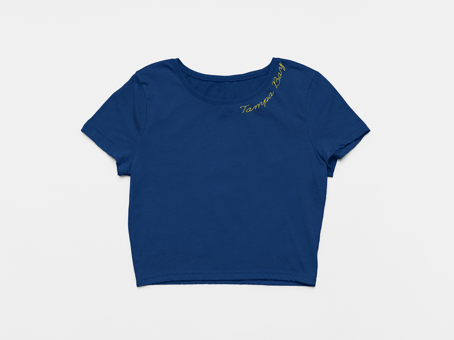 Tampa Bay Neckline - Women's Navy Crop Top